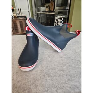 Xtratuf Ankle Deck Boots Navy/Red/White size 11